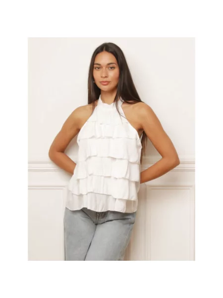 Top La Modeuse alb