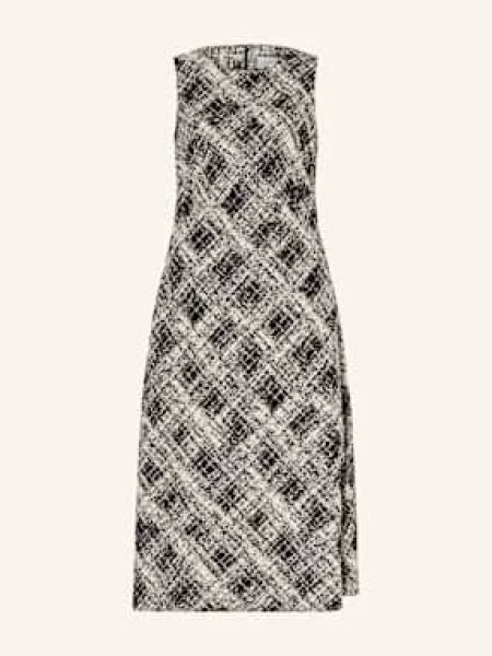 Sara Roka Sukienka Bouclé Z Błyszczącą Przędzą schwarz czarna