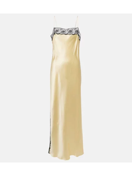 Rochie Sir de mătase de costum alb