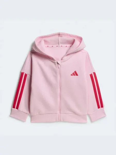 Adidas tepláková souprava dětská s bavlnou růžová