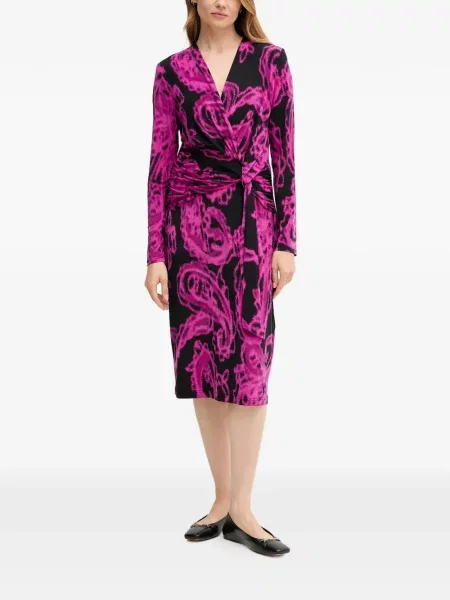 Rochie midi Joseph Ribkoff cu imagine cu model paisley până la genunchi negru