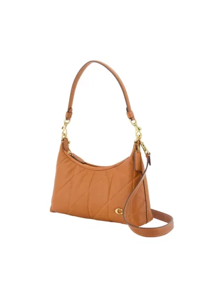 Torebka crossbody Coach skórzana pikowana brązowa