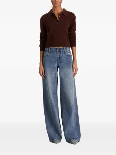 Decupat pulover Alice + Olivia maro