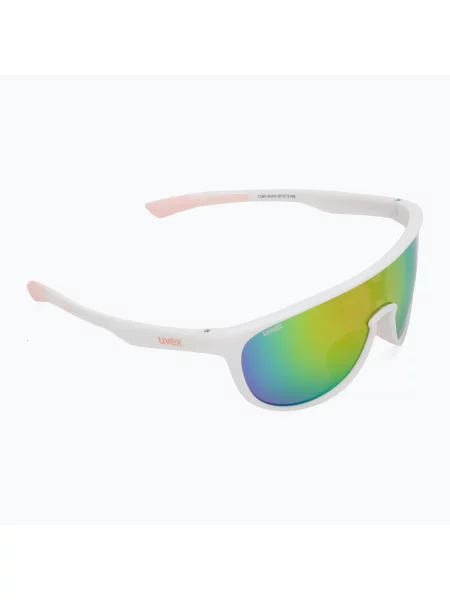 Детски слънчеви очила Sportstyle white matt/mirror pink бяло
