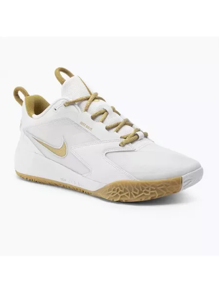 Buty siatkarskie Nike Zoom Hyperace 3 white/mtlc gold-photon dust białe