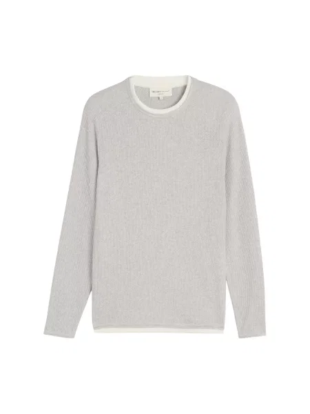 TOM TAILOR DENIM Pulover fildeş / deschis gri
