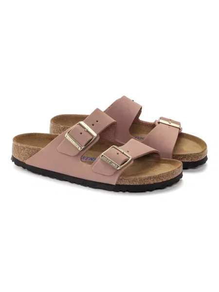 Klapki Birkenstock skórzane różowe