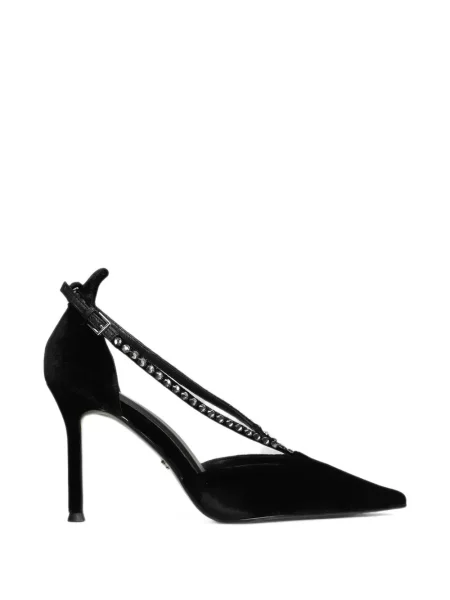 Pantofi cu toc Lola Cruz de catifea negru