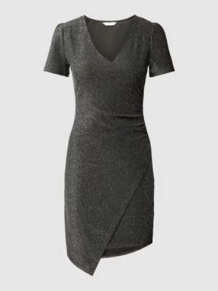 Sukienka mini z efektowną przędzą Apricot szara