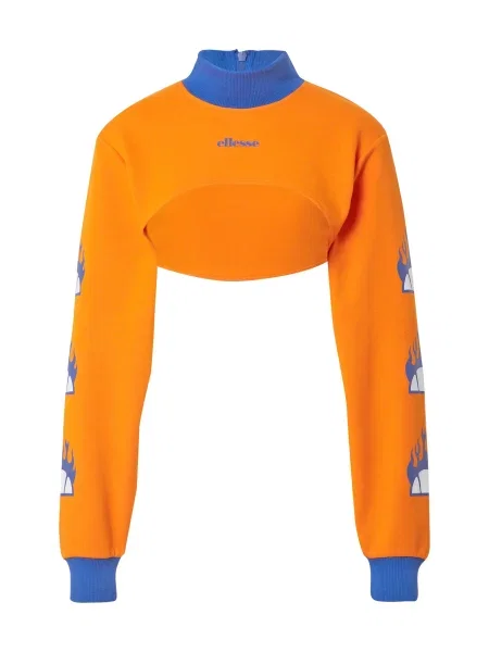 About You x Ellesse Tricou Pieta Long Sleeve Funnel Neck Top' portocaliu