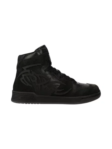Sneakersy Misbhv skórzane czarne