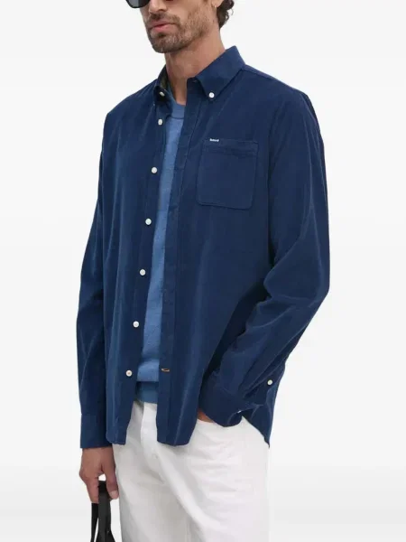 Cămașă Barbour de catifea cord albastru