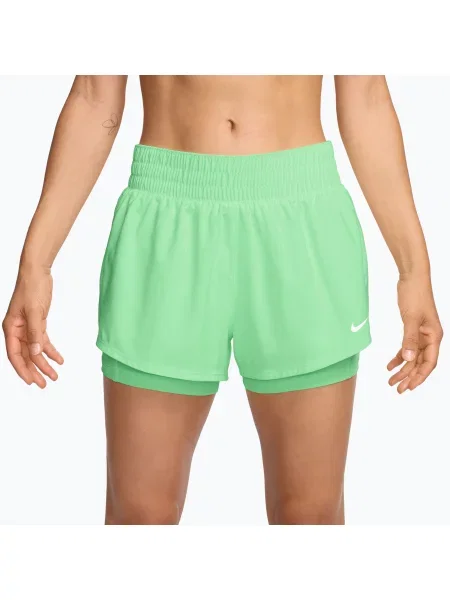 Pantaloni scurți de antrenament pentru femei Nike One cucumber calm/white alb