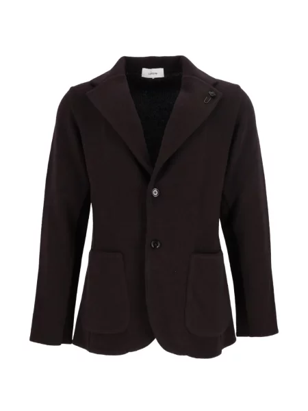 Sacou Lardini tricotate cu rever maro