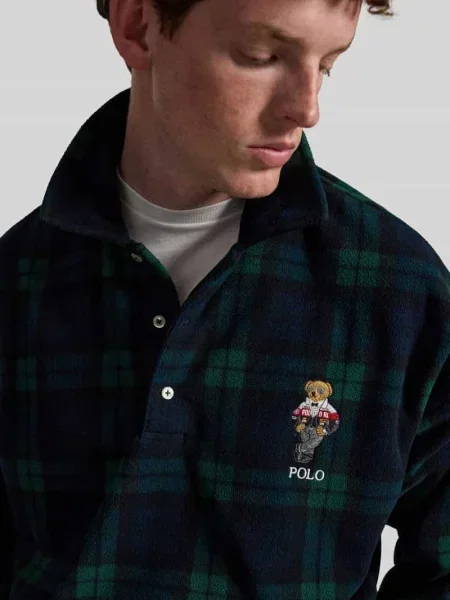 Bluza o kroju relaxed fit z polaru z wyhaftowanym logo model MAGIC' Polo Ralph Lauren czarna
