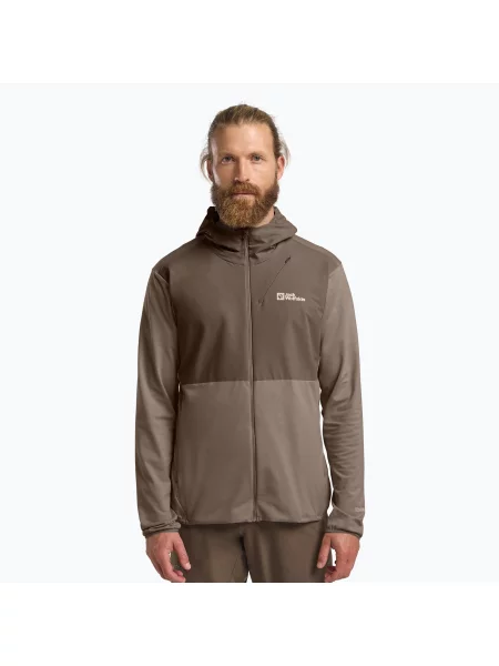 Мъжки суитшърт за трекинг Jack Wolfskin Prelight Trail Hoody cold coffee кафяво