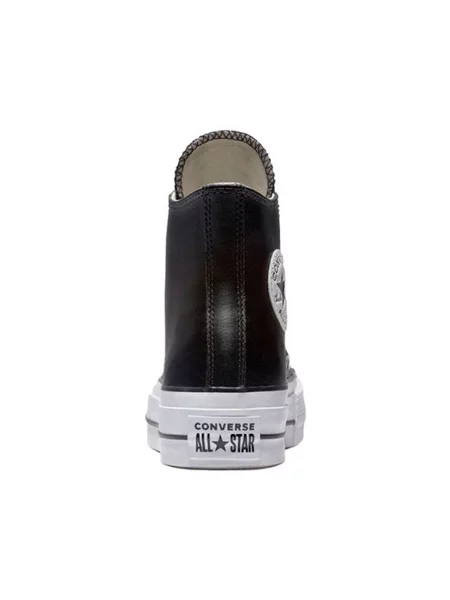 Kožené členkové topánky Converse čierna