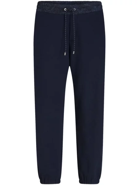 Pantaloni Etro cu aplicații alergare albastru