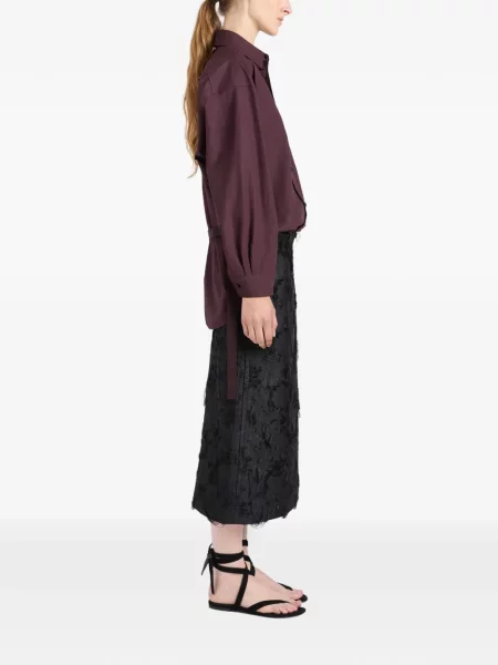 Fustă midi Proenza Schouler din jacard negru