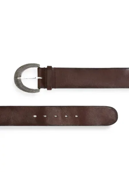 Curea Woolrich din piele zdrențuiți maro