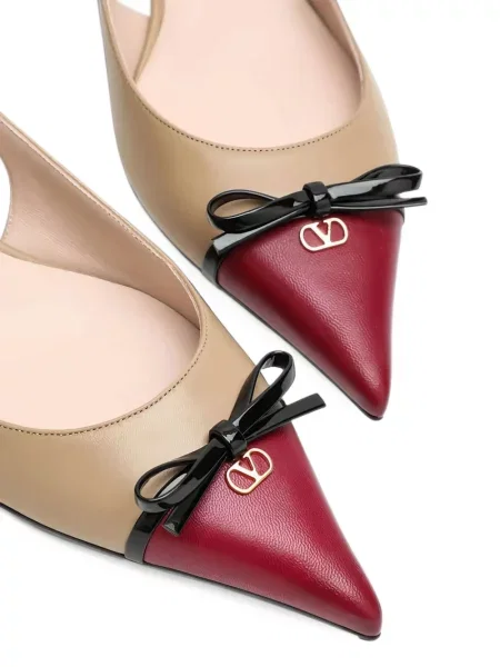 Pantofi cu toc Valentino Garavani cu funde slingback