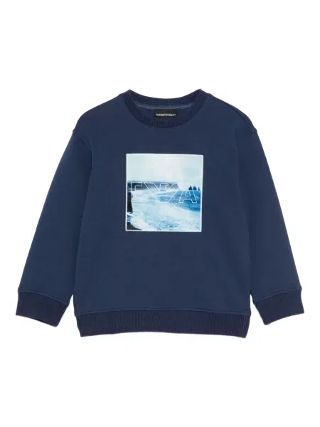 Bluza dziecięca Emporio Armani niebieska