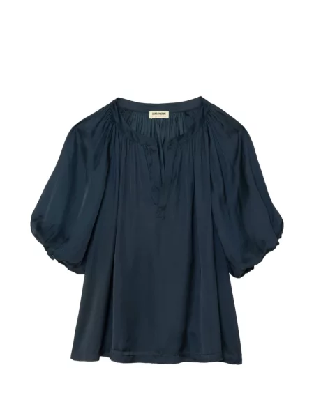 Bluză Zadig&voltaire din satin albastru