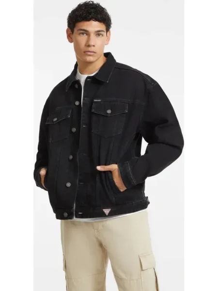 Geacă de blugi Guess Jeans negru