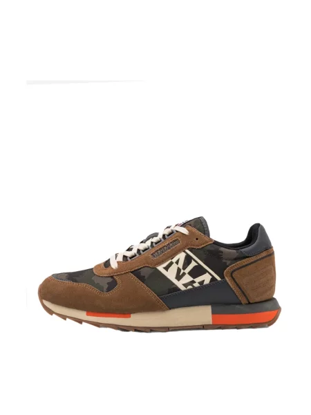 Sneakersy Napapijri skórzane zielone