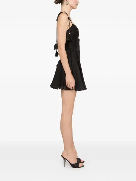 Rochie mini Nissa cu bretele negru