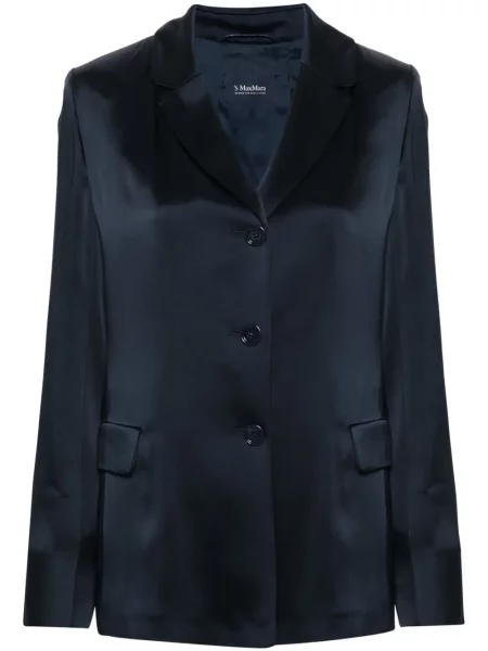 Sacou 's Max Mara din satin albastru