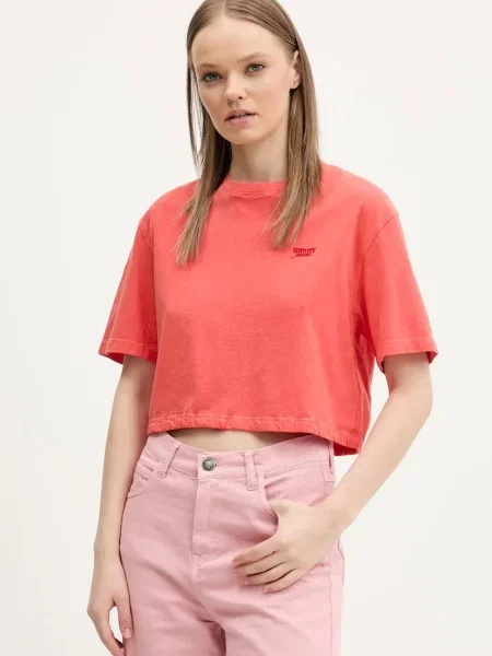 Tommy Jeans tričko oranžové