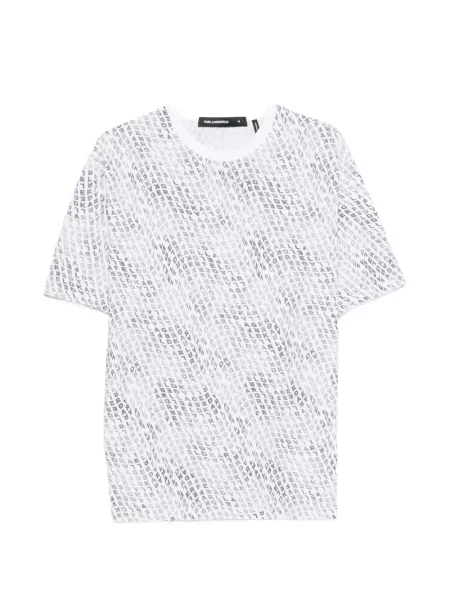 Tricou Karl Lagerfeld cu autograf alb