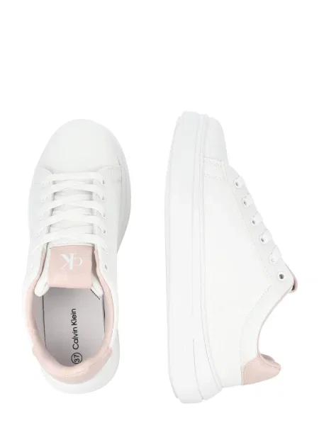 Kavbojke Calvin Klein s čipko bela