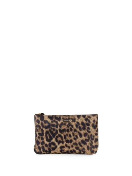 Portofel Borbonese cu imagine cu model leopard maro