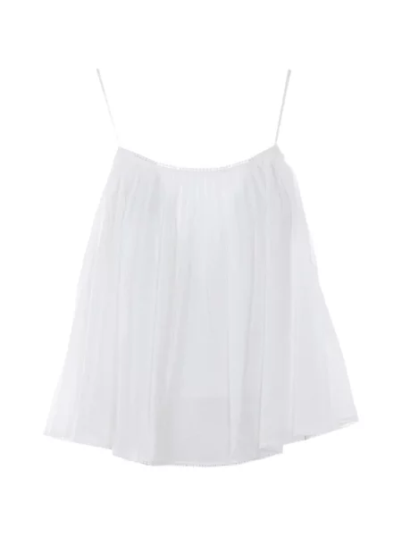 Top Eleh cu bretele subțiri alb