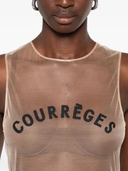 Top Courreges cu imagine din tul