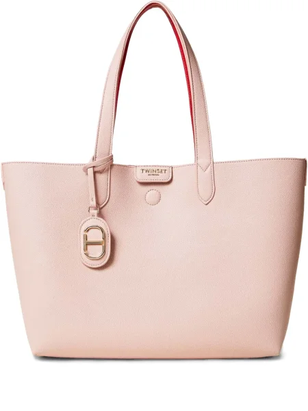Geantă de mână Twinset cu autograf roz