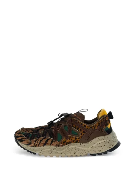 Sneakerși Flower Mountain cu model floral cu imagine maro