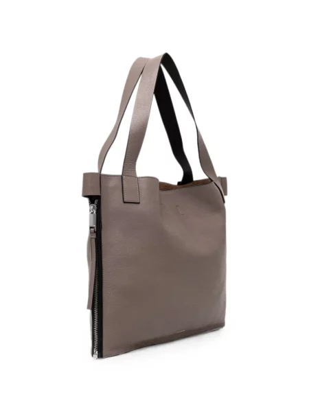 Geantă shopper Allsaints din piele maro