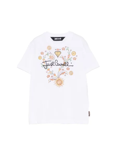Just Cavalli Koszulki Kobieta S Len T-Shirt biały