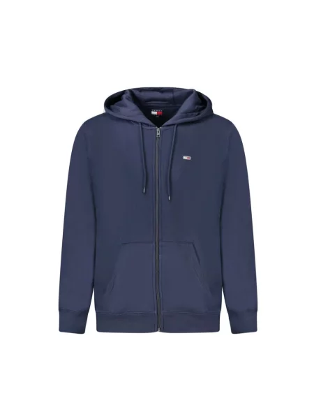 Bluza z kapturem Tommy Hilfiger z kapturem z długim rękawem niebieska