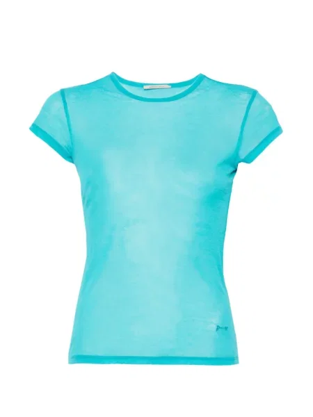 Scurt tricou Paloma Wool de lână albastru