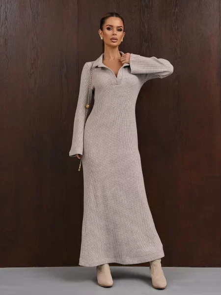 Сукня максі ISSA Plus сірий