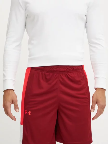 Къс панталон за трениране Under Armour Zone 7 бордо