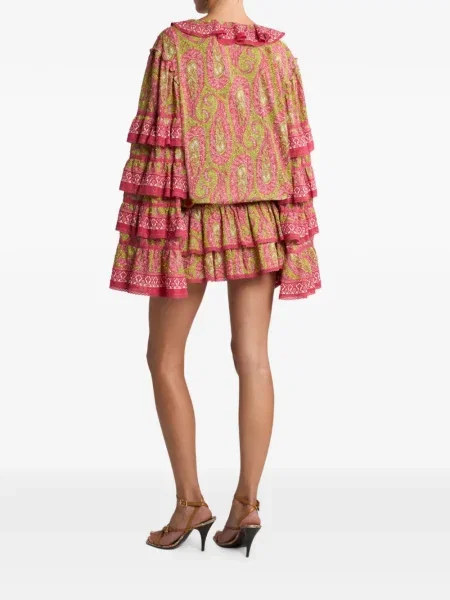 Rochie mini Etro cu imagine cu model paisley de costum roz