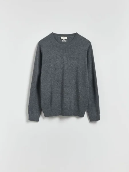 Reserved Pulover din lână merinos gri-neutru gri