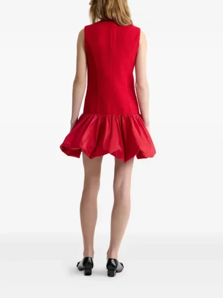 Rochie Patou din tweed de costum roșu
