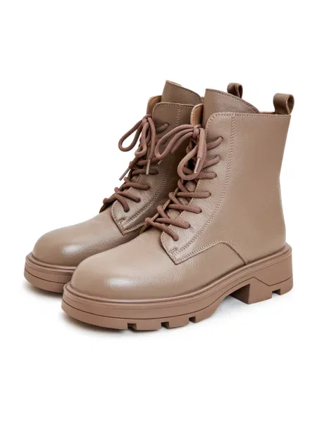 Buty do kostki Cesare Gaspari skórzane brązowe