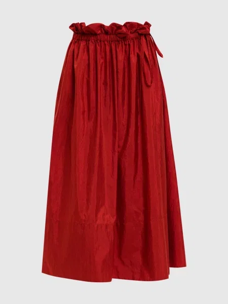 Спідниця з шовком Jil Sander червона